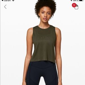 Lululemon Breeze by muscle crop tank